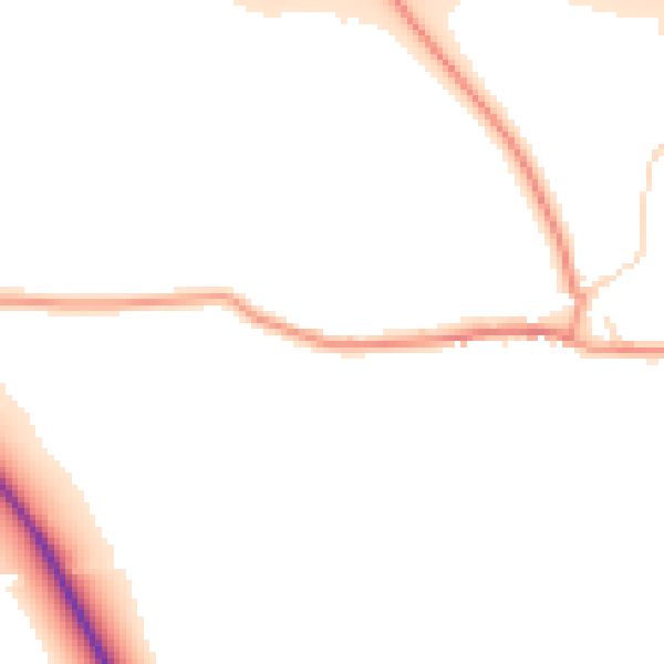 Daytime road noise heatmap for LE17 6DA