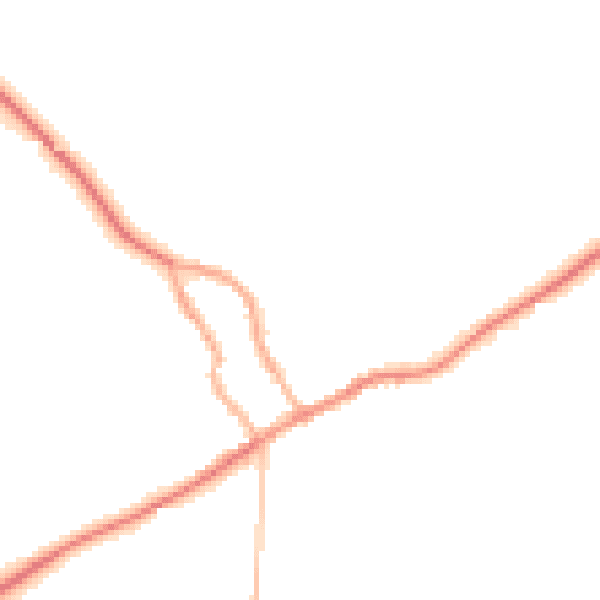 Night-time road noise heatmap for LE17 6FL