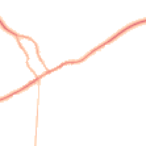 Night-time road noise heatmap for LE17 6HU