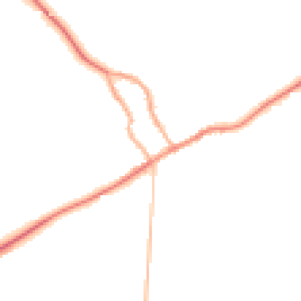 Night-time road noise heatmap for LE17 6LX