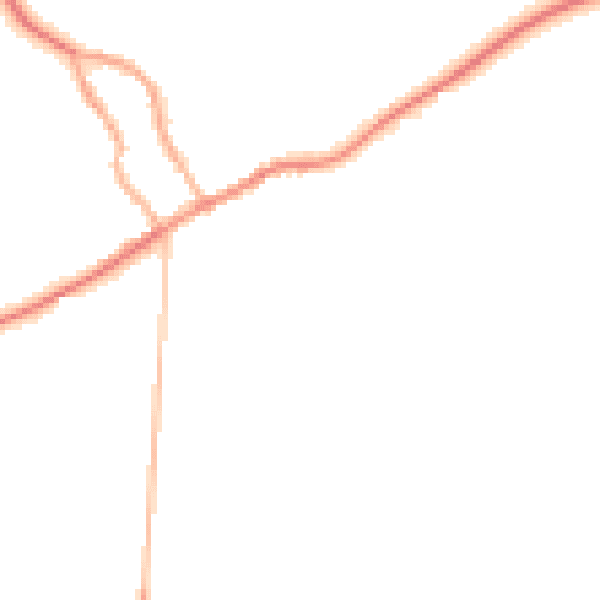 Night-time road noise heatmap for LE17 6RD
