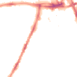 Night-time road noise heatmap for LE3 0AL