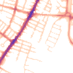 Daytime road noise heatmap for LE3 0DA