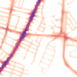 Daytime road noise heatmap for LE3 0GX