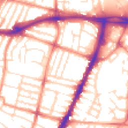 Daytime road noise heatmap for LE3 0QQ