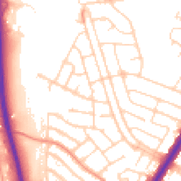 Daytime road noise heatmap for LE3 2UF
