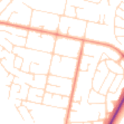 Daytime road noise heatmap for LE3 8FW