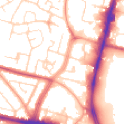 Daytime road noise heatmap for LE4 0AF