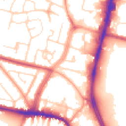 Daytime road noise heatmap for LE4 0AL