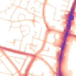 Daytime road noise heatmap for LE4 0BB