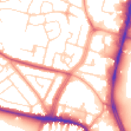 Daytime road noise heatmap for LE4 0BL