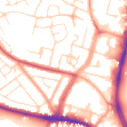 Daytime road noise heatmap for LE4 0BN