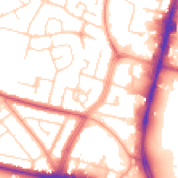 Daytime road noise heatmap for LE4 0BU