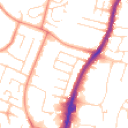 Daytime road noise heatmap for LE4 0DH