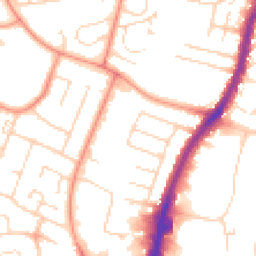 Daytime road noise heatmap for LE4 0EB