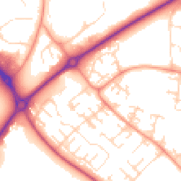Daytime road noise heatmap for LE4 0PW