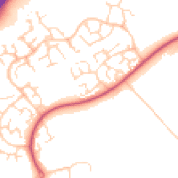 Daytime road noise heatmap for LE4 1DX