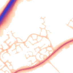 Daytime road noise heatmap for LE4 1ED