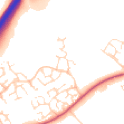 Daytime road noise heatmap for LE4 1EG