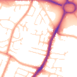Daytime road noise heatmap for LE4 2AL