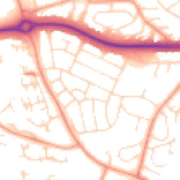 Daytime road noise heatmap for LE4 2DA