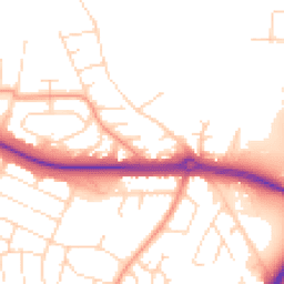 Daytime road noise heatmap for LE4 2QL