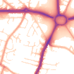 Daytime road noise heatmap for LE4 2TA