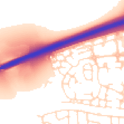Daytime road noise heatmap for LE4 3BW
