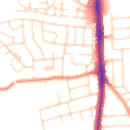 Daytime road noise heatmap for LE4 3GD