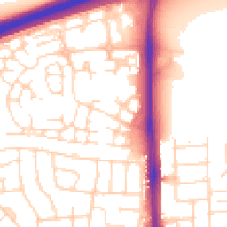 Daytime road noise heatmap for LE4 3LH