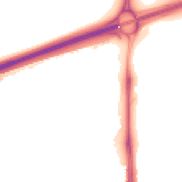 Night-time road noise heatmap for LE4 3NB