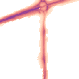 Night-time road noise heatmap for LE4 3NH