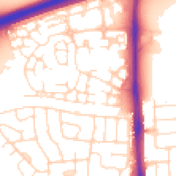 Daytime road noise heatmap for LE4 3NN