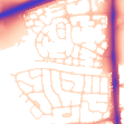 Daytime road noise heatmap for LE4 3PA