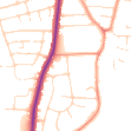 Daytime road noise heatmap for LE4 4AE