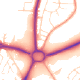 Daytime road noise heatmap for LE4 4AJ