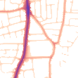 Daytime road noise heatmap for LE4 4DB