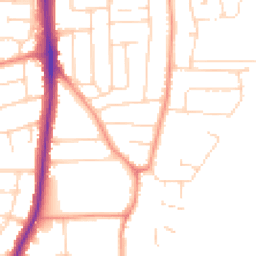Daytime road noise heatmap for LE4 4ED