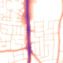Daytime road noise heatmap for LE4 4NQ