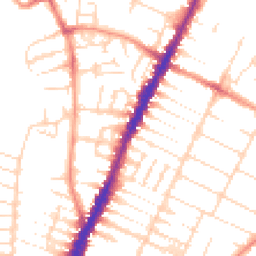 Daytime road noise heatmap for LE4 5ED
