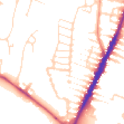 Daytime road noise heatmap for LE4 5HS