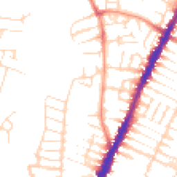Daytime road noise heatmap for LE4 5LE