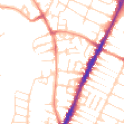 Daytime road noise heatmap for LE4 5LQ