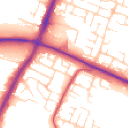 Daytime road noise heatmap for LE4 7PS