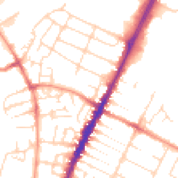 Daytime road noise heatmap for LE4 7QL