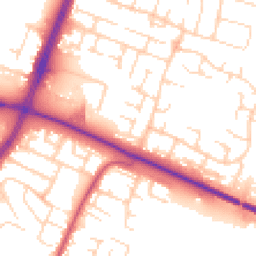 Daytime road noise heatmap for LE4 7RQ