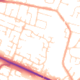 Daytime road noise heatmap for LE4 7TN