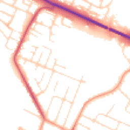Daytime road noise heatmap for LE4 7ZP