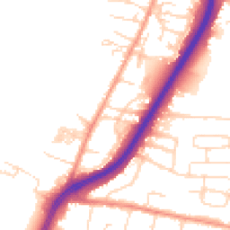 Daytime road noise heatmap for LE4 8DA