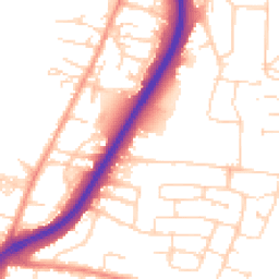Daytime road noise heatmap for LE4 8EJ